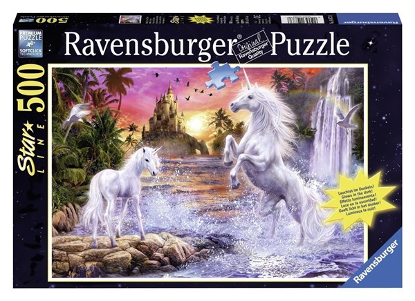 Ravensburger (14873) - "Unicorns At the River" - 500 piezas
