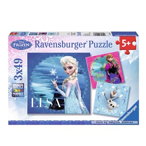 Ravensburger (09269) - "Elsa, Anna & Olaf" - 49 piezas