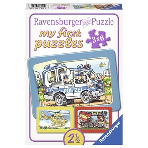 Ravensburger (06115) - "Fire Truck, Police, Ambulance" - 6 piezas