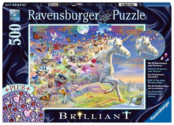 Ravensburger (15046) - "Butterfly Unicorn" - 500 piezas