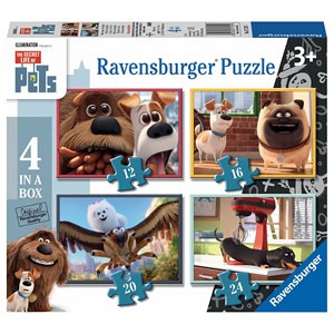 Ravensburger (07139) - "The Secret Life of Pets" - 12 16 20 24 piezas