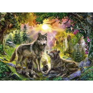 Ravensburger (14745) - "Wolves in the Sunlight" - 500 piezas