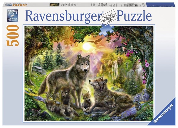 Ravensburger (14745) - "Wolves in the Sunlight" - 500 piezas