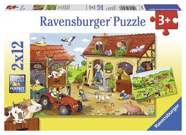 Ravensburger (07560) - "Working on the Farm" - 12 12 piezas