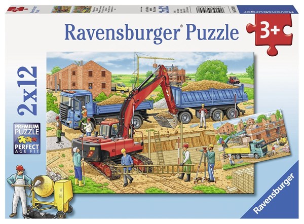 Ravensburger (07589) - "Busy Construction Site" - 12 piezas
