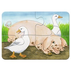 Ravensburger (06953) - "Lovable Farmers" - 2 4 6 8 piezas