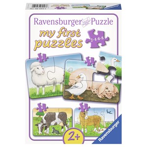 Ravensburger (06953) - "Lovable Farmers" - 2 4 6 8 piezas
