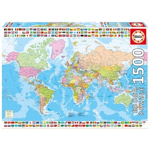 Educa (18500) - "Political World Map" - 1500 piezas