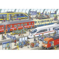 Ravensburger (09191) - "Busy Train Station" - 24 piezas