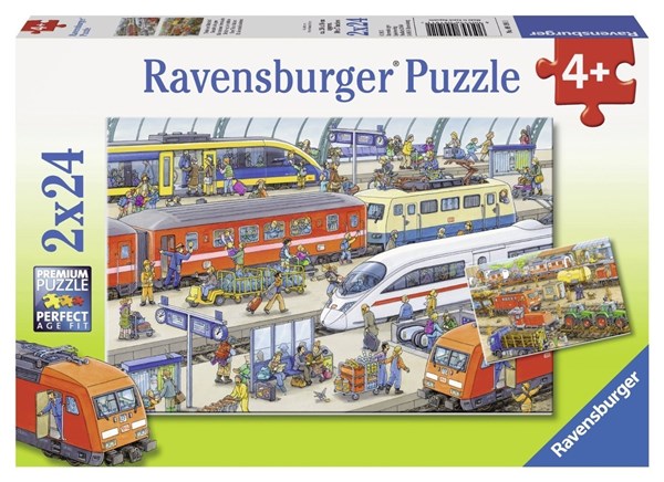 Ravensburger (09191) - "Busy Train Station" - 24 piezas