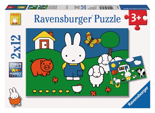 Ravensburger (07566) - "Miffy at the animals" - 12 piezas
