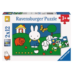 Ravensburger (07566) - "Miffy at the animals" - 12 piezas