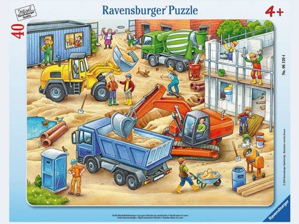Ravensburger (06120) - "Large Construction Vehicles" - 40 piezas