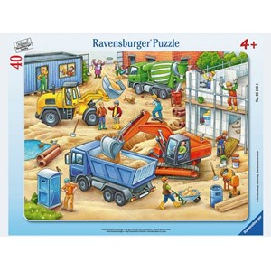 Ravensburger (06120) - "Large Construction Vehicles" - 40 piezas