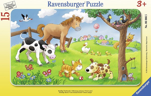 Ravensburger (06066) - "Ravensburger Rammepuslespil 15 brikker dyr" - 15 piezas