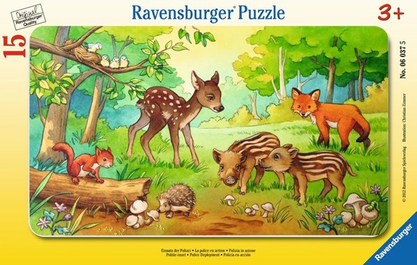 Ravensburger (06376) - "Animal Babies in The Forest" - 15 piezas