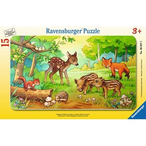 Ravensburger (06376) - "Animal Babies in The Forest" - 15 piezas