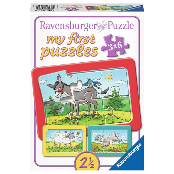 Ravensburger (61341) - "Donkey, Sheep And Goat" - 6 piezas