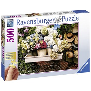 Ravensburger (13654) - "Flowers and Hats" - 500 piezas