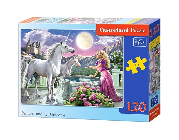 Castorland (B-13098) - "Princess and her Unicorns" - 120 piezas
