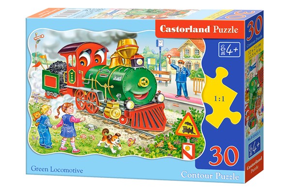Castorland (B-03433) - "Green Locomotive" - 30 piezas