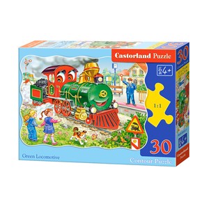 Castorland (B-03433) - "Green Locomotive" - 30 piezas