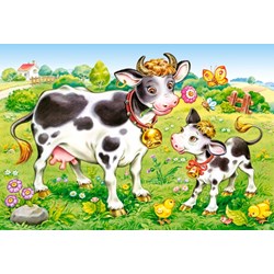 Castorland (B-04416) - "Animal Moms and Babies" - 8 12 15 20 piezas