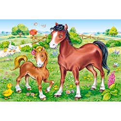Castorland (B-04416) - "Animal Moms and Babies" - 8 12 15 20 piezas