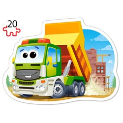 Castorland (B-043040) - "Construction Vehicles" - 8 12 15 20 piezas