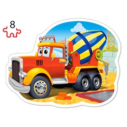 Castorland (B-043040) - "Construction Vehicles" - 8 12 15 20 piezas