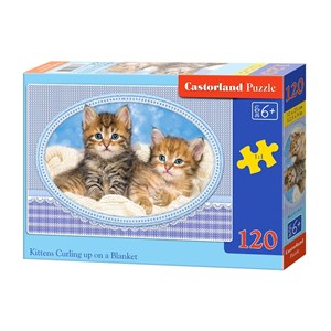 Castorland (B-13111) - "Kittens Curling up on a Blanket" - 120 piezas
