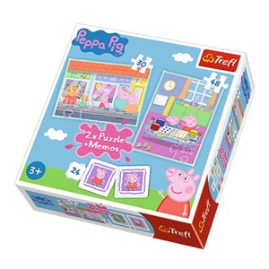 Trefl (90600) - "Peppa Pig + Memo" - 30 48 piezas