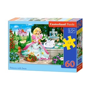 Castorland (B-066056) - "Princess with Swan" - 60 piezas