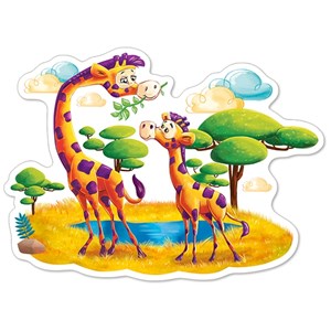 Castorland (B-120178) - "Giraffes in Savanna" - 12 piezas
