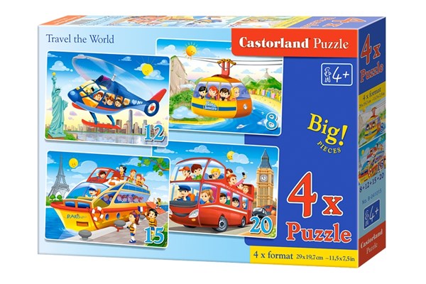 Castorland (B-041015) - "Travel The World" - 8 12 15 20 piezas