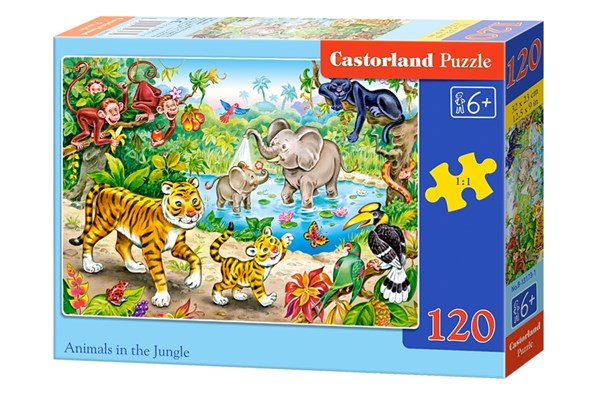 Castorland (B-13173) - "Animals in the Jungle" - 120 piezas