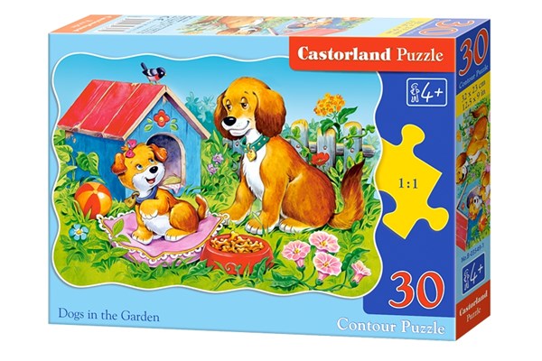 Castorland (B-03549) - "Dogs in the Garden" - 30 piezas
