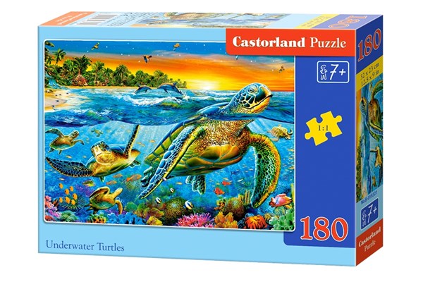 Castorland (B-018321) - "Underwater Turtles" - 180 piezas