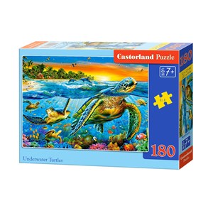 Castorland (B-018321) - "Underwater Turtles" - 180 piezas