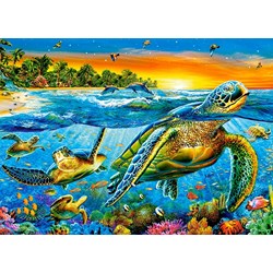 Castorland (B-018321) - "Underwater Turtles" - 180 piezas