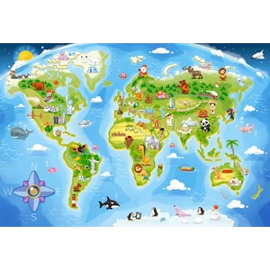 Castorland (B-040117) - "World Map" - 40 piezas