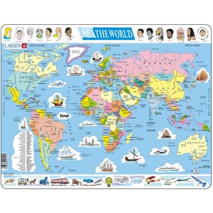 Larsen (K1-GB) - "The World Political Map" - 107 piezas