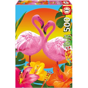 Educa (17737) - "Flamingos" - 500 piezas