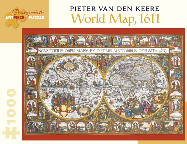 Pomegranate (AA902) - Pieter van den Keere: "World Map, 1611" - 1000 piezas