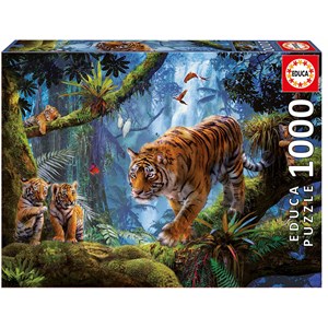 Educa (17662) - "Tigers in the tree" - 1000 piezas