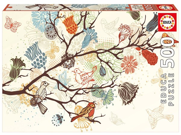 Educa (17646) - "Floral composition" - 500 piezas