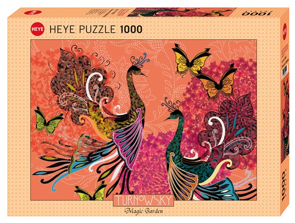 Heye (29821) - Turnowsky: "Peacocks & Butterflies" - 1000 piezas