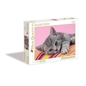 Clementoni (30362) - "Grey Kitten" - 500 piezas