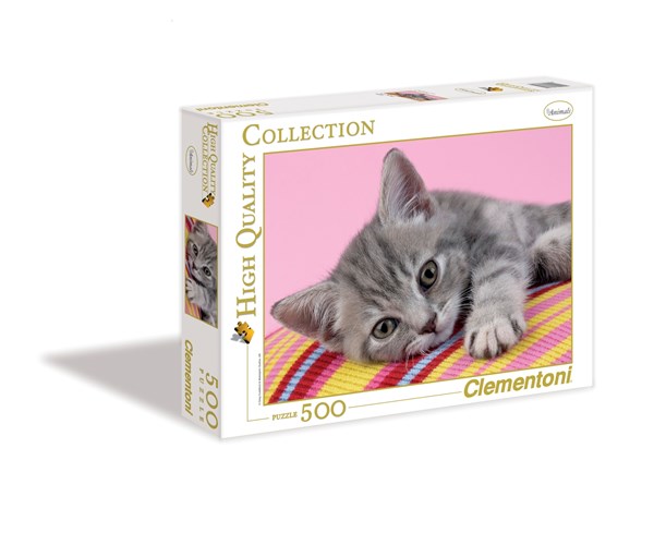 Clementoni (30362) - "Grey Kitten" - 500 piezas