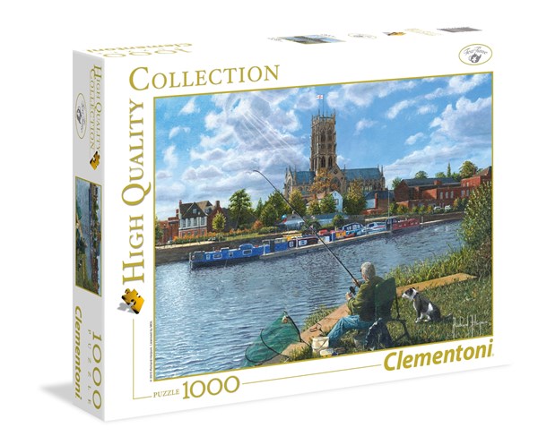 Clementoni (39315) - Richard Harpum: "Fishing With Oscar" - 1000 piezas